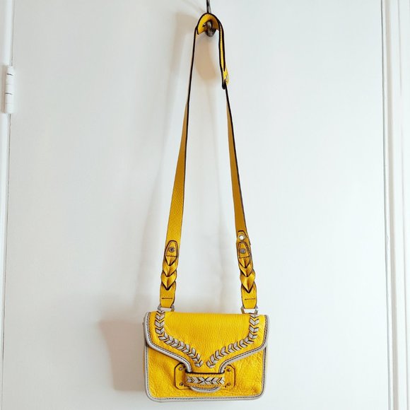 Oryany yellow and grey leather crossbody bag - Picture 8 of 12
